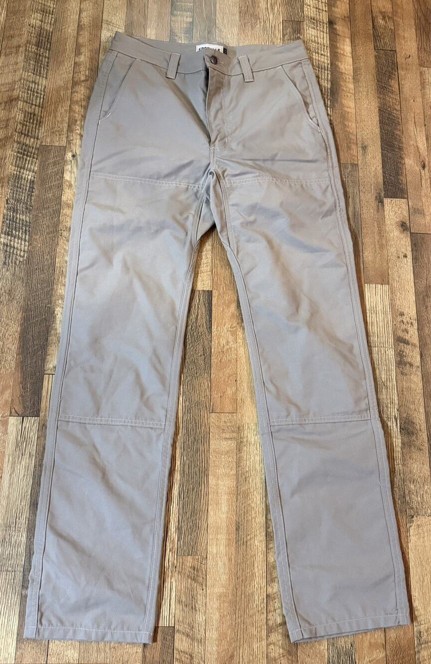 Edgevale Pants Mens 32 Sand Cordura Fabric Cargo Double Knee Stretch 32x32